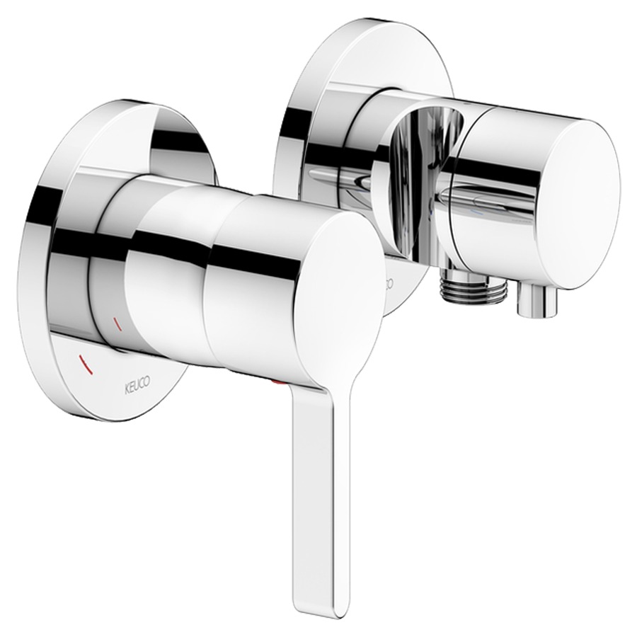 Mélangeur de douche EDITION
400 UP
set de montage final
pour 2 fonctions, avec
raccordement de tuyau et
support de douche, sans
corps à encastrer 766 472/519