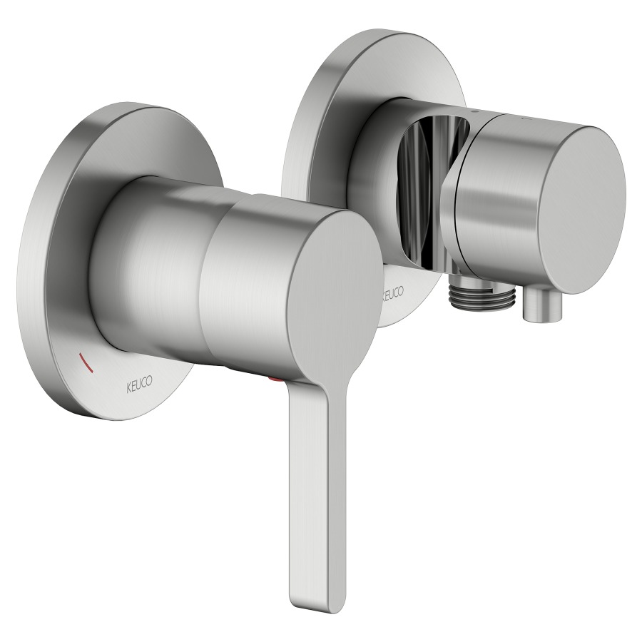 Mélangeur de douche EDITION
400 UP
set de montage final
pour 2 fonctions, avec
raccordement de tuyau et
support de douche, sans
corps à encastrer 766 472/519