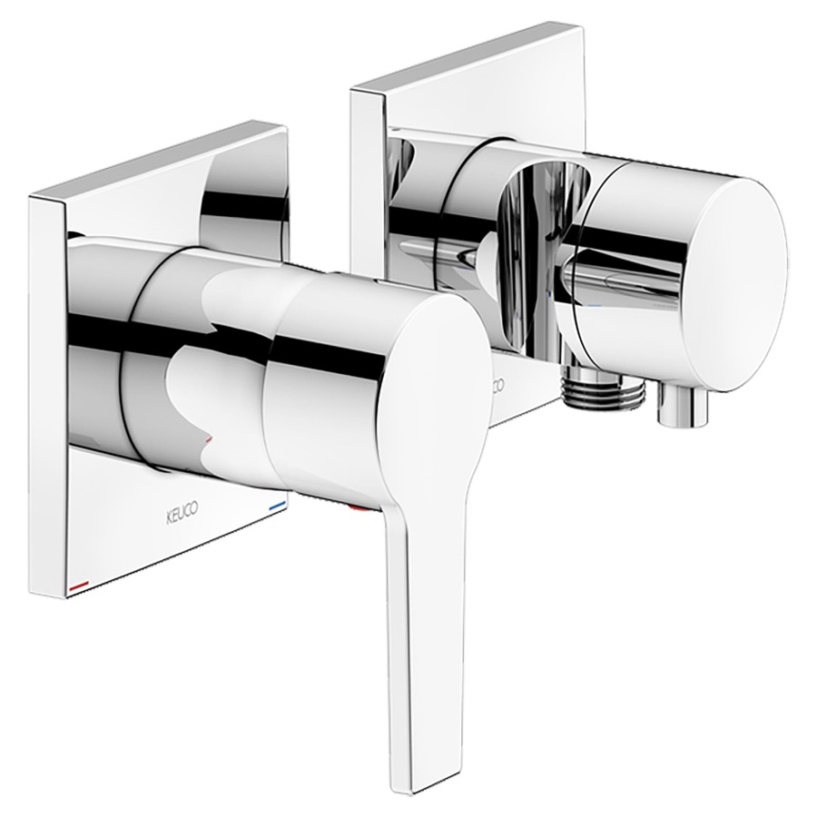 Mélangeur de douche EDITION
11 UP
set de montage final
pour 2 fonctions, avec
raccordement de tuyau et
support de douche, sans
corps à encastrer 766 472/519