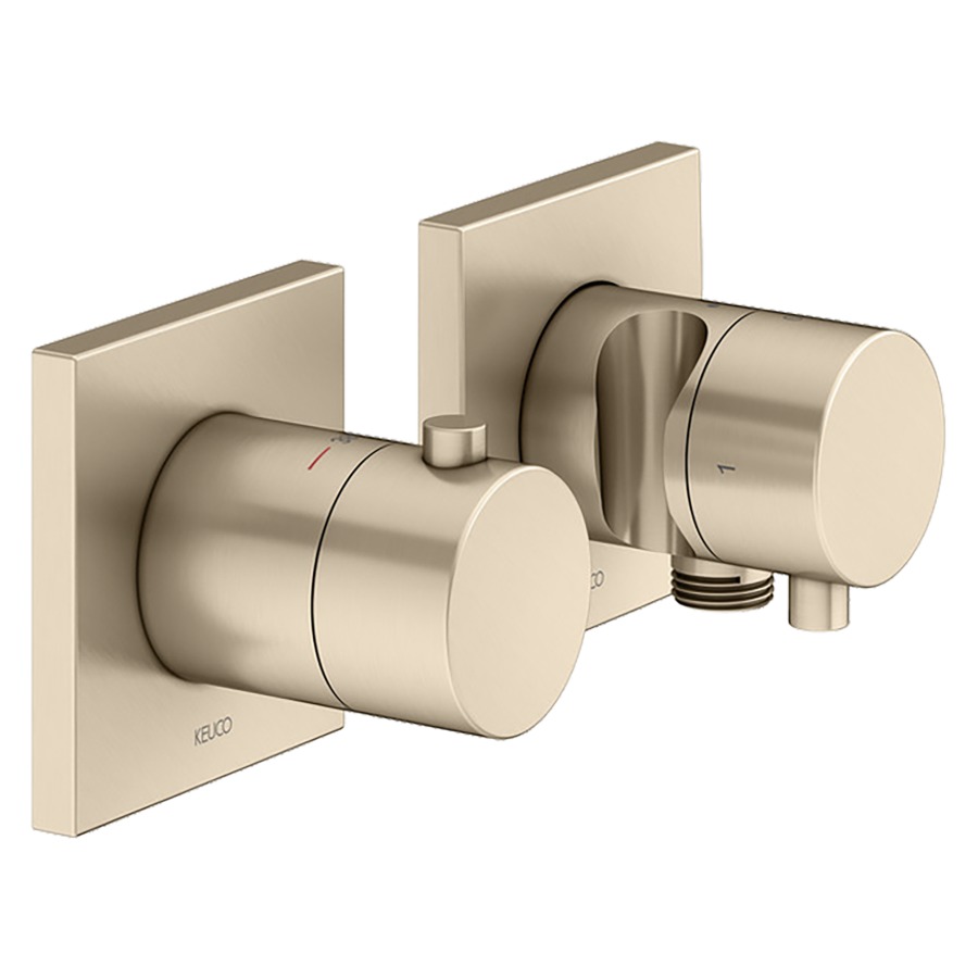 Thermostat EDITION 11 UP
set de montage final
pour 2 fonctions, avec
raccordement de tuyau, sans
corps à encastrer 766 475/519