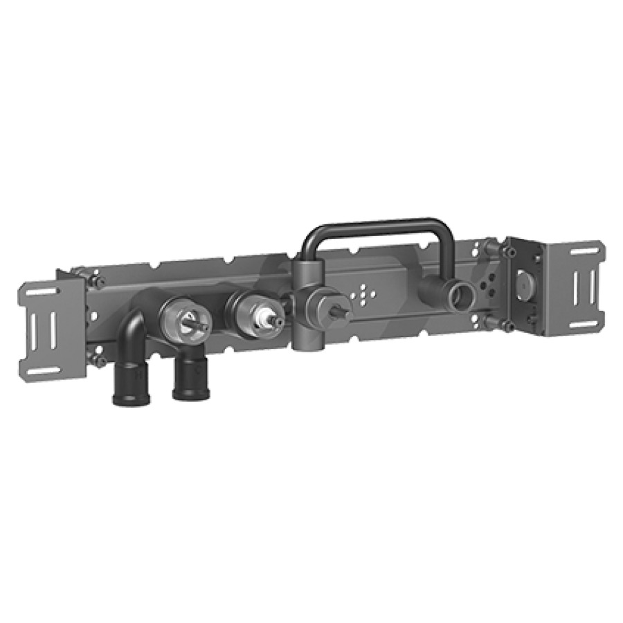 Corps à encastrer VOLA
3/4", pour thermostate
mélangeur de bain et douche
avec 1 départ dessous
inverseurs à 2 voies, distance
support de douche 156 mm
pour 767 058/060
groupe acoustique II