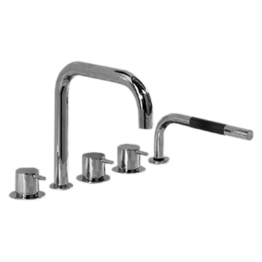 Garniture de remplissage VOLA
5-trous, pour gorge de
baignoire, goulot de baignoire
anguleux S 200 mm orientable
robinets à eau chaude et
froide, mélangeur, douche
extensible, ouverture de
révision nécessaire
groupe acoustique I