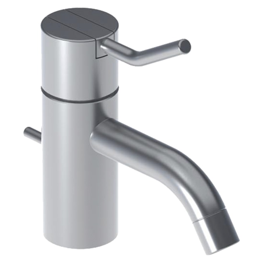 Mélangeur de lavabo VOLA
S 114 mm goulot fixe
hauteur du socle 290 mm
levier moyen, sans vidage
groupe acoustique I