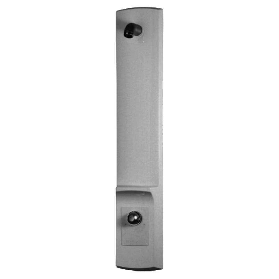 Douchepaneel TOUCHBOARD AP
entrée d'eau 1/2" du mur
pour eau froide ou mélangée
robinet d'arrêt
durée de fonctionnement
réglable de 10-60 secondes
revêtement matière synthétique
L 24,4 cm, H 131,7 cm
tablette, sans douche murale
groupe acoustique I