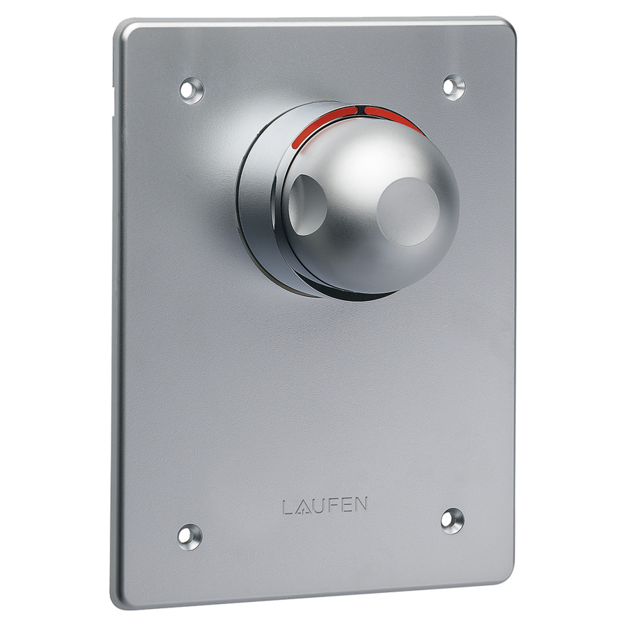 Commande de douche INWALLTOUCH
UP, pour eau prémélangée
boîtier UP 17 x 12 cm P 6,5 cm
robinet d'arrêt, entrée d'eau
3/4", poussoir pneumatique
durée de fonctionnement
réglable de 10-60 secondes
plaque de recouvrement
groupe acoustique I