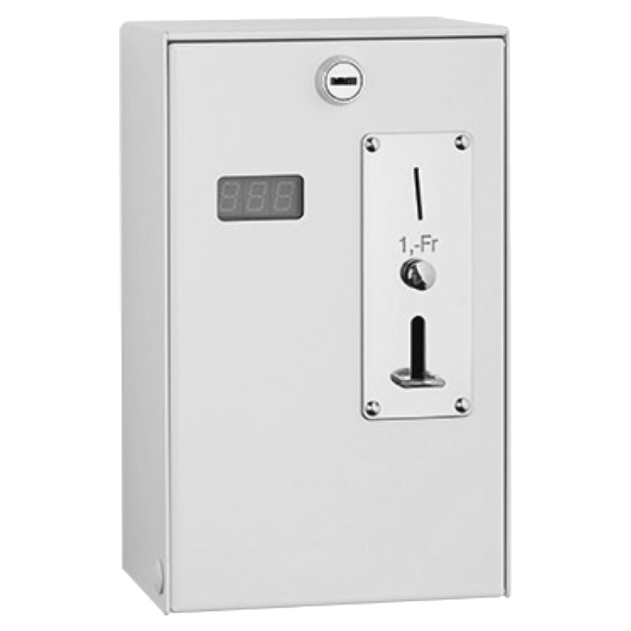 Compteur à monnaie LAUFEN
24 V, boîtier en acier
blanche, pour
commande de douche 811 224
unité de paiement jeton