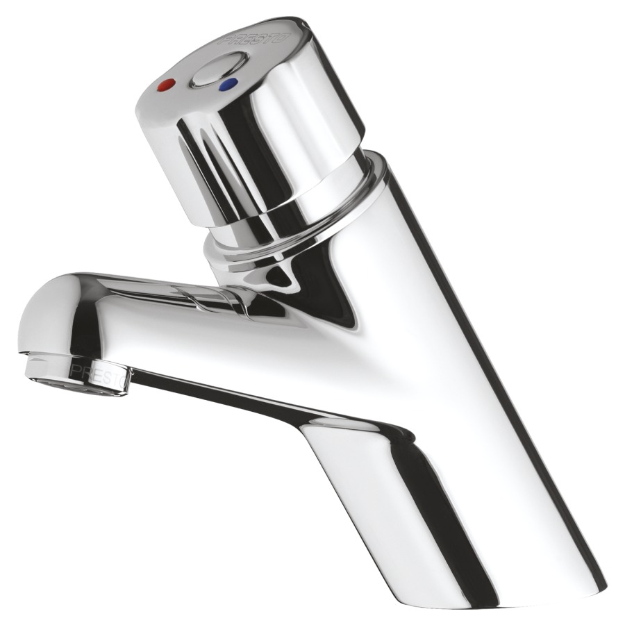 Mélangeur de lavabo PRESTO
4000S, S 123 mm, goulot fixe
fermeture temporisée
durée d'écoulement 15 sec.
arrêt instantané
tuyaux de raccordement 3/8"
système de sécurité (S)
avec 2 robinets d'arrêt