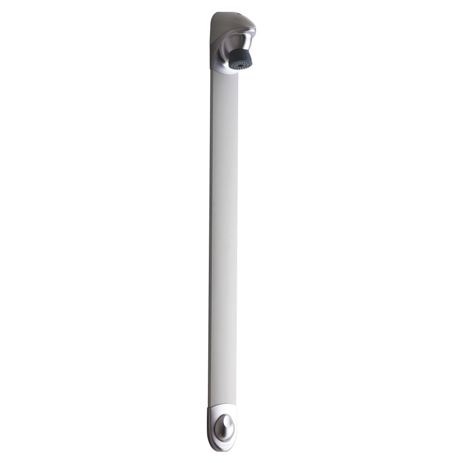 Douchepaneel PRESTO
DL400 SE, fermeture temporisée
Robinet d'arrêt équerre 1/2"
d'en haut pour eau mélangée
durée de fonctionnement
réglable de 20-35 sec.
débit 8 l/min, réglatuer pour
6 l/min inclus, douche avec
système anticalcaire, largeur
8 cm, système de sécurité (S)