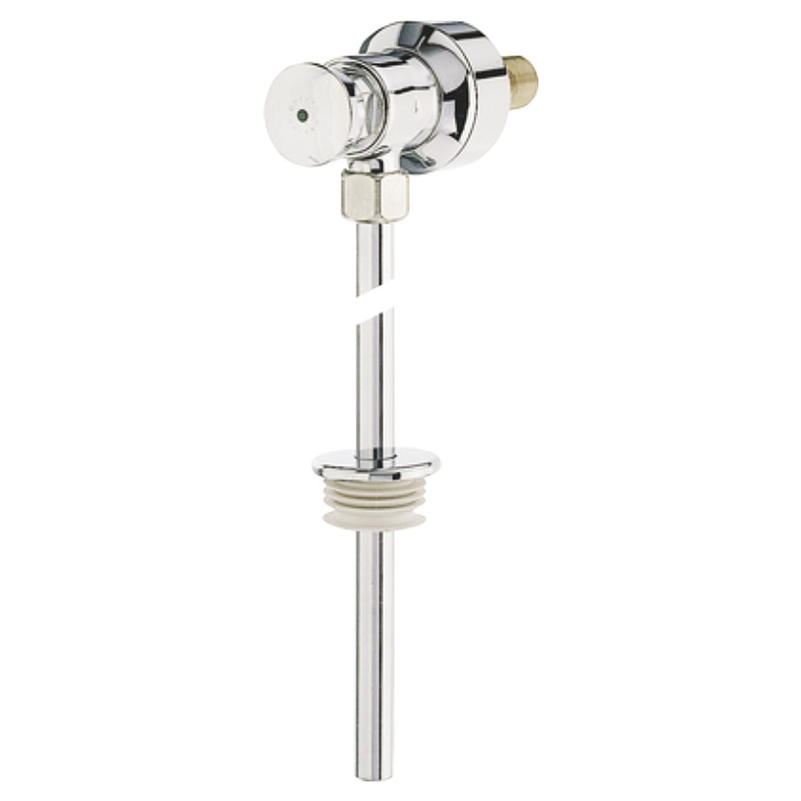 Robinet poussoir pour urinoir
PRESTO 12A, raccordement 1/2"
par derrière, fermeture
temporisée, durée 6 sec.
+/- 2 sec., complet avec tuyau
de départ D 16 mm, joint plat
et écrou raccord, protection
contre le vandalisme