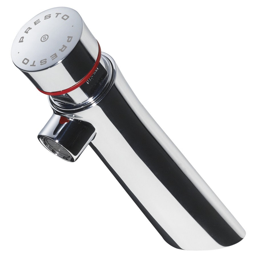 Robinet à colonne PRESTO NEO S
S 100 mm, goulot fixe
fermeture temporisée
pour eau chaude
durée -15 sec.
raccordement 1/2"
système de sécurité (S)