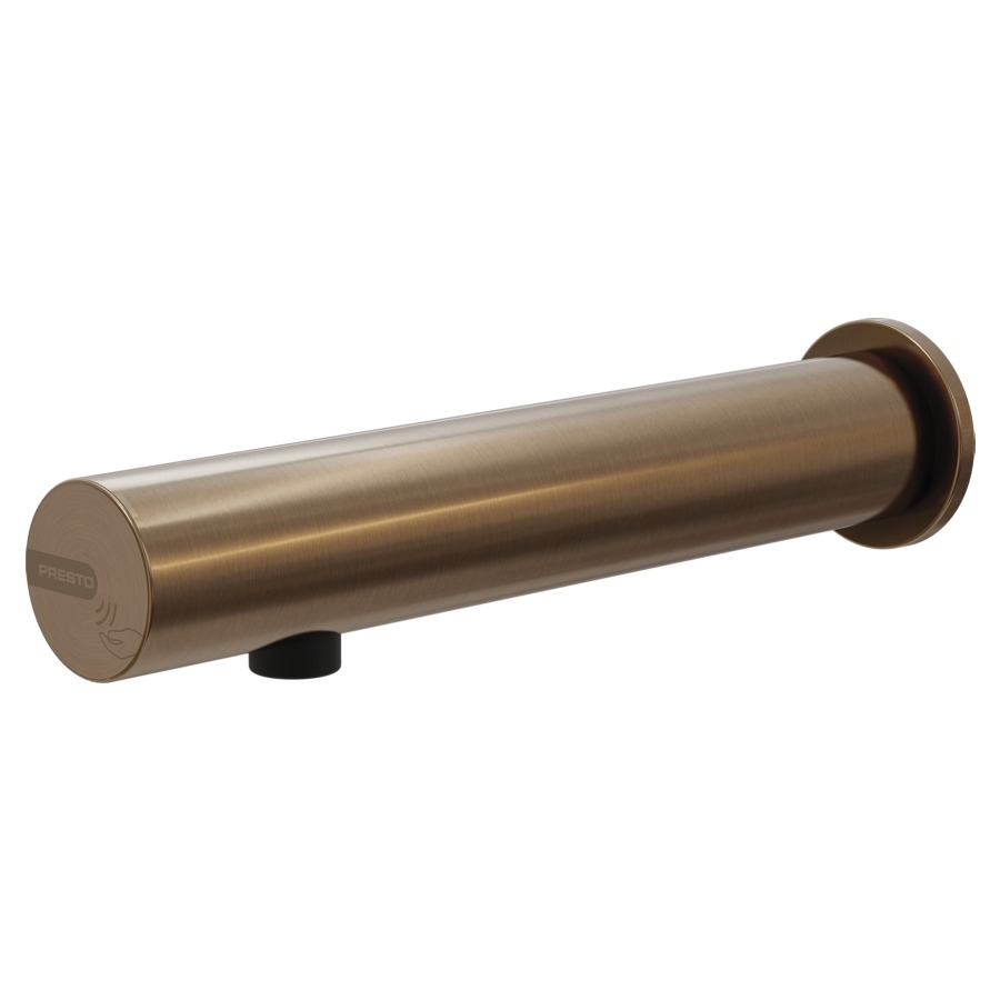 Robinet mural PRESTO LINEA
S 200 mm, électronique
raccordement 1/2"
avec robinet d'arrêt
fonctionnement sur piles
6V - Typ CR123, débit 3 l/min
