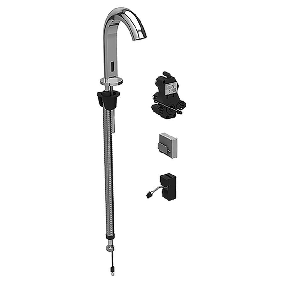Commande de lavabo PIAVE
S 128 mm, goulot fixe
pour module fonctionnel à
encastrer, avec mitigeur
détecteur infrarouge, commande
électronique, unité de
fonctionnement, transformateur
110-240 V, antivandalisme
matériel de fixation