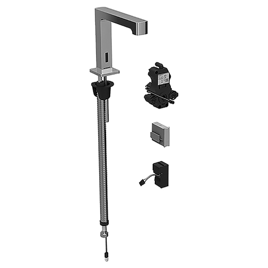 Commande de lavabo BRENTA
S 153 mm, goulot fixe
pour module fonctionnel à
encastrer, avec mitigeur
détecteur infrarouge, commande
électronique, unité de
fonctionnement, transformateur
110-240 V, antivandalisme
matériel de fixation