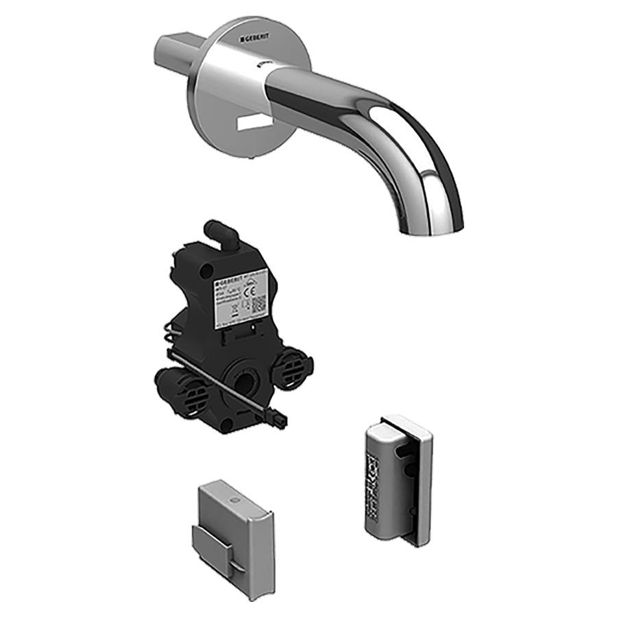 Commande murale PIAVE UP
S 220 mm, goulot fixe
pour module fonctionnel à
encastrer, avec mitigeur
détecteur infrarouge, commande
électronique, unité de
fonctionnement, fonctionnement
de la génératrice
antivandalisme, matériel de
fixation