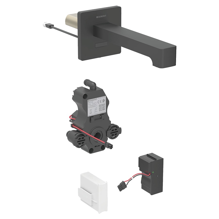 Commande murale BRENTA UP
S 170 mm, goulot fixe
pour module fonctionnel à
encastrer, avec mitigeur
détecteur infrarouge, commande
électronique, unité de
fonctionnement, transformateur
110-240 V, antivandalisme
matériel de fixation