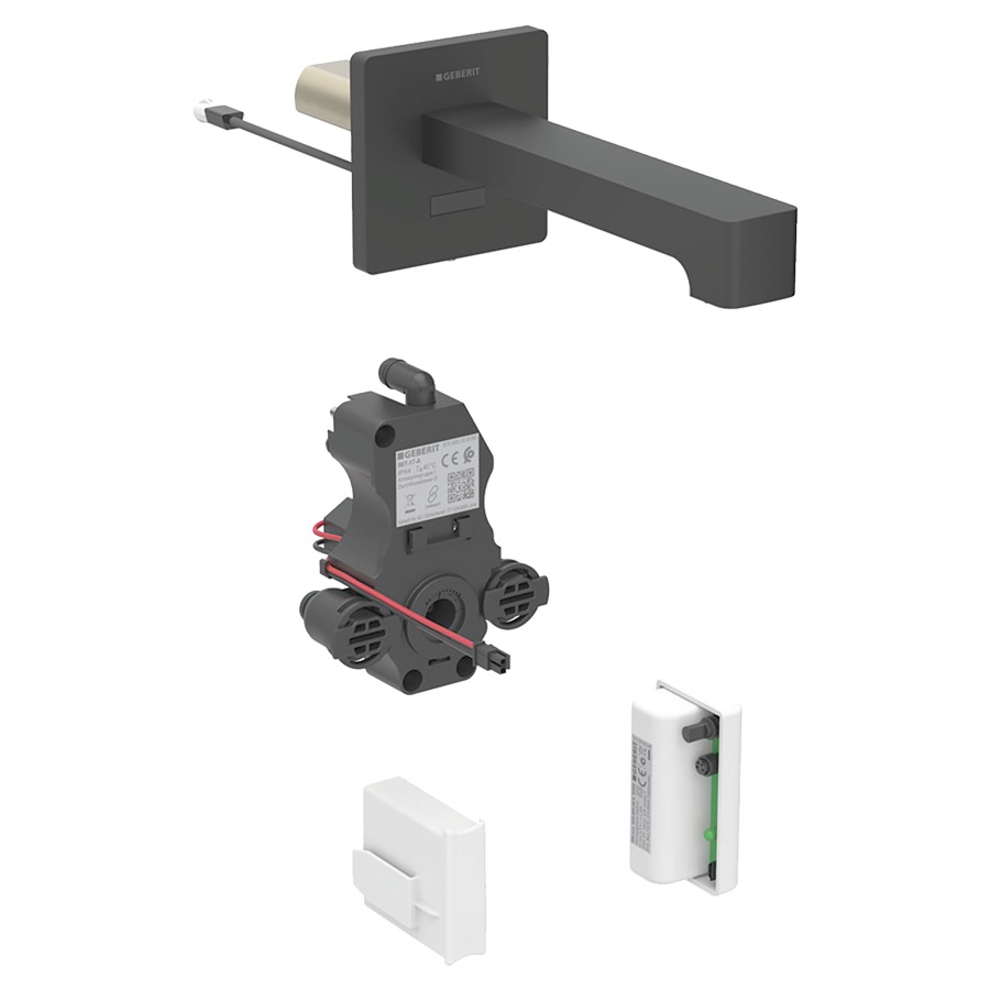 Commande murale BRENTA UP
S 220 mm, goulot fixe
pour module fonctionnel à
encastrer, avec mitigeur
détecteur infrarouge, commande
électronique, unité de
fonctionnement, fonctionnement
de la génératrice
antivandalisme, matériel de
fixation