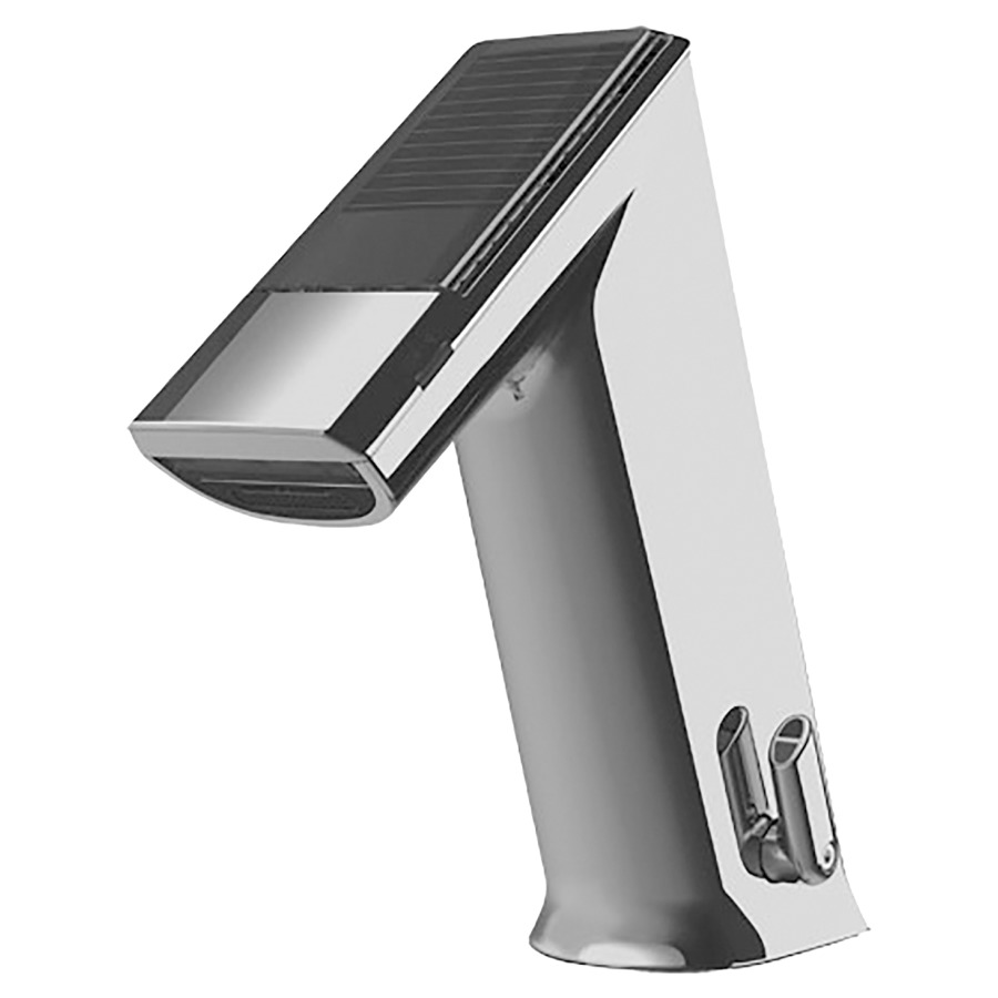 Commande de lavabo  ULTRA GM10 Public
saillie 147 mm, H 178 mm
goulot fixe, mitigeur avec réglage de la 
température, commande infrarouge
avec rinçage hygiénique, raccordement sur 
les arrivées d'eau chaude et d'eau froide
sans soupape d’écoulement, service APP
compatible, alimentation à l'énergie solaire
débit 5.7 (L/min), groupe acoustique&nbsp;NT