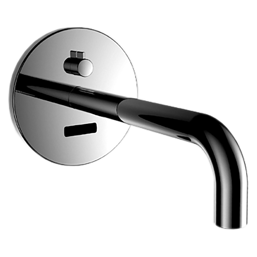 Commande murale TWINTRONIC UP
S 225 mm, goulot fixe
détecteur infrarouge, commande
électronique, alimentation
à pile 6 V, mélangeur pour
eau prémélangée, débit
4,8 l/min, sans corps à
encastrer 711 068-069/079
groupe acoustique I