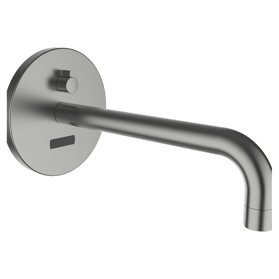 Commande murale TWINTRONIC UP
S 225 mm, goulot fixe
détecteur infrarouge, commande
électronique, alimentation
à pile 6 V, mélangeur pour
eau prémélangée, débit
4,8 l/min, sans corps à
encastrer 711 068-069/079
groupe acoustique I