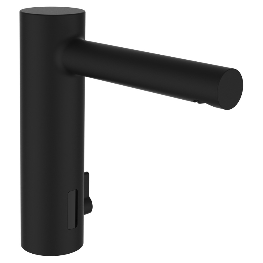 Commande de lavabo TWINTRONIC
S 145 mm, goulot fixe
avec pile 6 V, 4,8 l/min.
groupe acoustique I