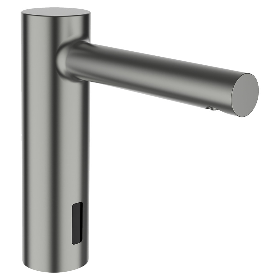 Commande de lavabo TWINTRONIC
S 145 mm, goulot fixe
pour l'eau froide ou mixte
avec pile 6 V, 4,8 l/min.
groupe acoustique I
