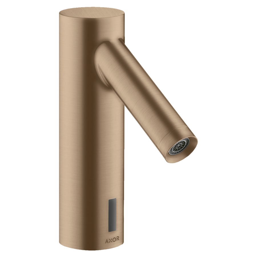 Commande de lavabo STARCK
Electronic, S 103 mm, goulot
fixe, commande électronique
détecteur infrarouge
actionnement à pile 6 V
sans régulation de température
débit 5 l/min
groupe acoustique I