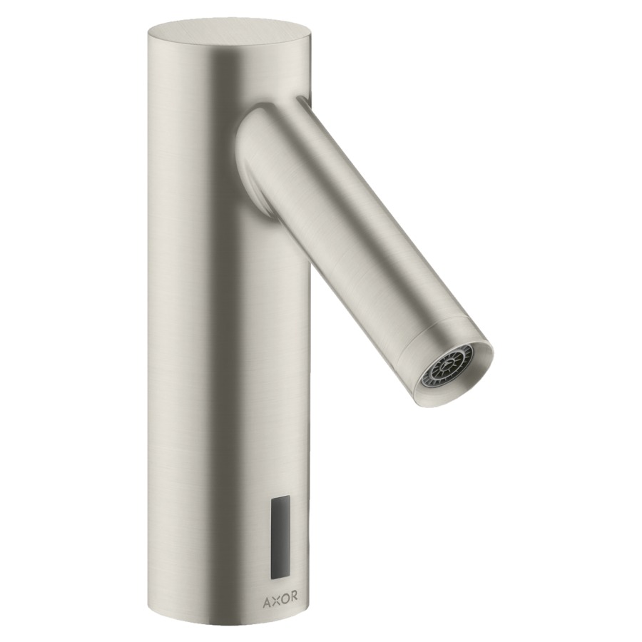 Commande de lavabo STARCK
Electronic, S 103 mm, goulot
fixe, commande électronique
détecteur infrarouge
actionnement à pile 6 V
sans régulation de température
débit 5 l/min
groupe acoustique I