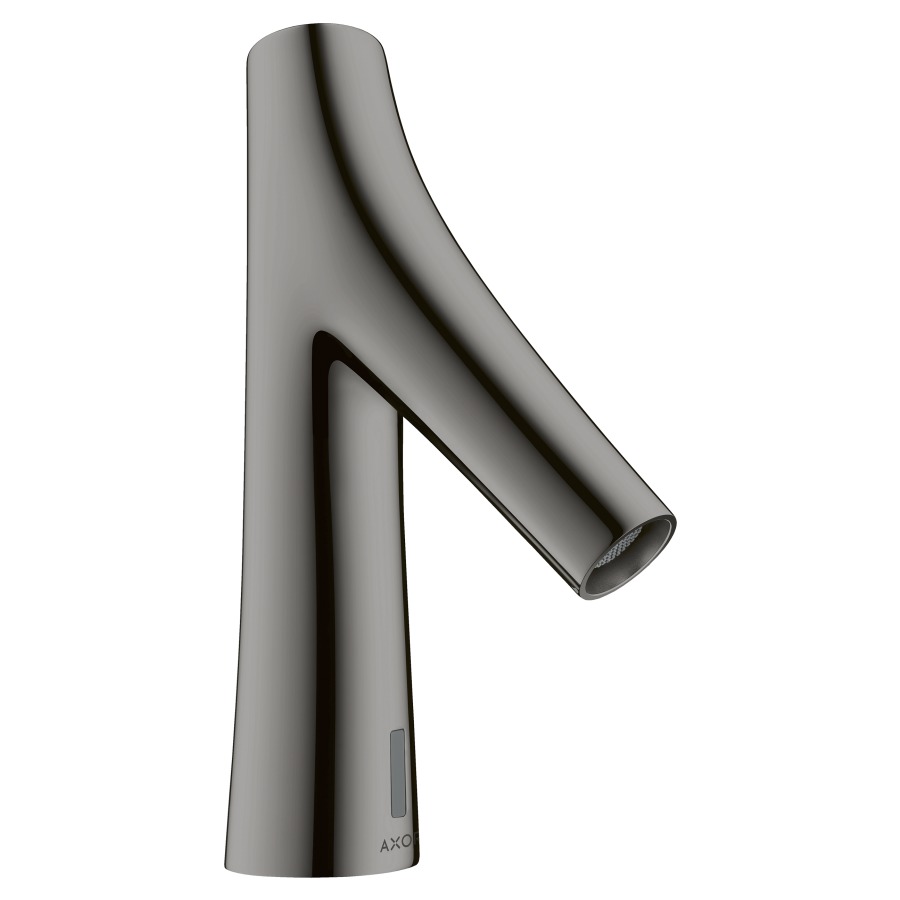 Commande de lavabo STARCK
ORGANIC, electronic, S 105 mm
goulot fixe, commande
électronique, détecteur
infrarouge, actionnement à
pile 6 V, régulation de
température, mousseur
orientable, ComfortZone 80
débit 3,5 l/min
groupe acoustique I