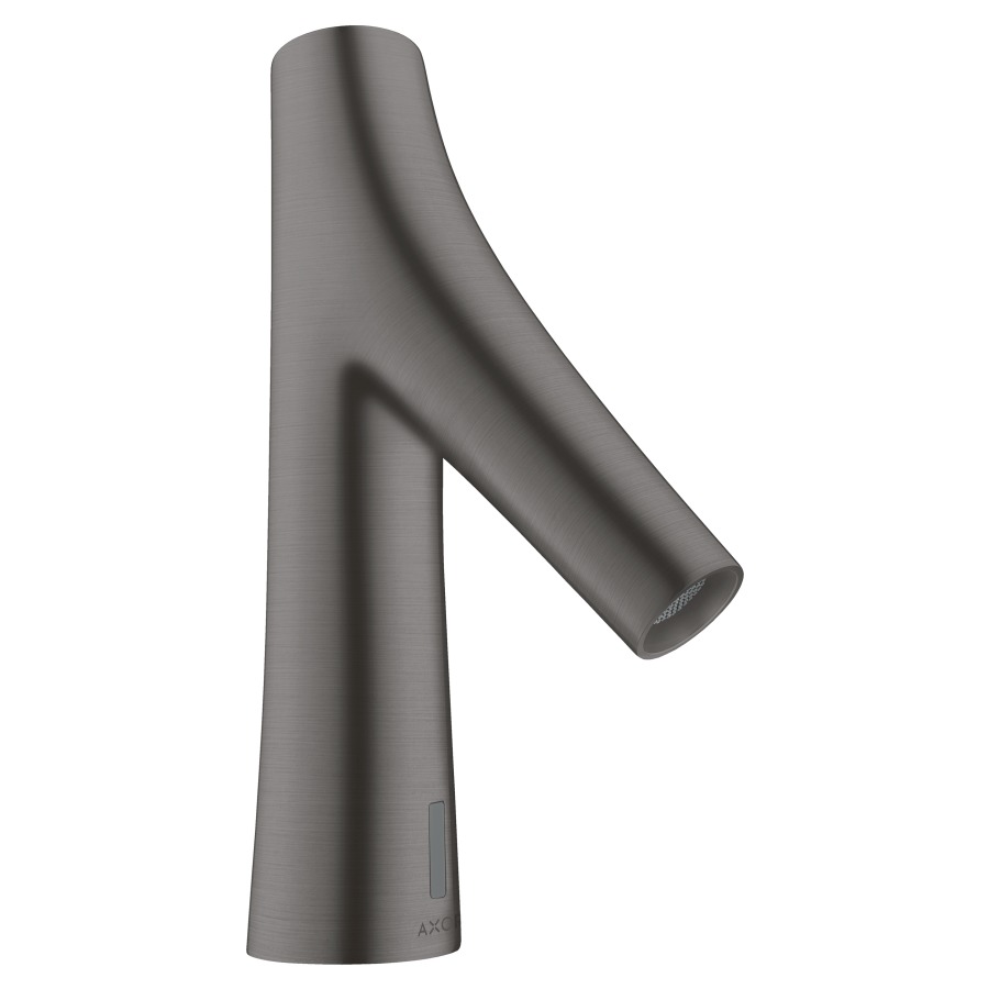 Commande de lavabo STARCK
ORGANIC, electronic, S 105 mm
goulot fixe, commande
électronique, détecteur
infrarouge, actionnement à
pile 6 V, régulation de
température, mousseur
orientable, ComfortZone 80
débit 3,5 l/min
groupe acoustique I