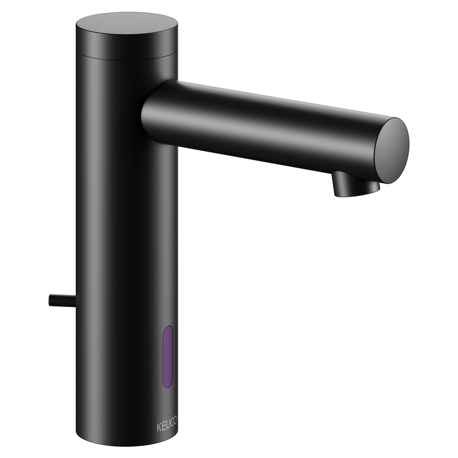 Commande de lavabo IXMO
électronique, sans vidage
température réglage à
l'arrière, également comme
robinet d'eau froide
utilisable, capteur infrarouge
arrêt manuel de l'eau pour
nettoyage, rinçage hygiénique
en option, raccordement au
secteur par bloc
d'alimentation enfichable
100-240 V