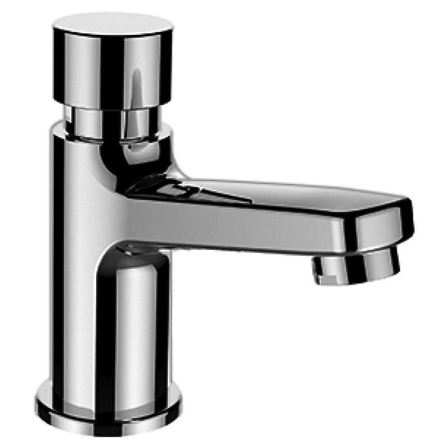 Mélangeur de lavabo CITYTOUCH
pour eau froide ou mélangée
S 100 mm, goulot fixe
fermeture temporisée
réglage d'usine 7 secondes
débit 5,2 l/min, raccordement
1/2", sans tuyaux de
raccordement, groupe
acoustique I