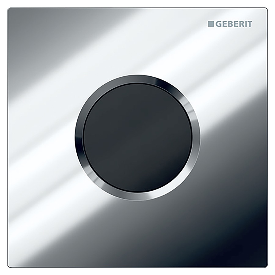 Commande d'urinoir  Typ 01 ronde
Zinc moulé sous pression
bloc d'alimentation 240/4.5 V
vanne magnétique, détecteur infrarouge
plaque de recouvrement
sans set de prémontage 814 119/144