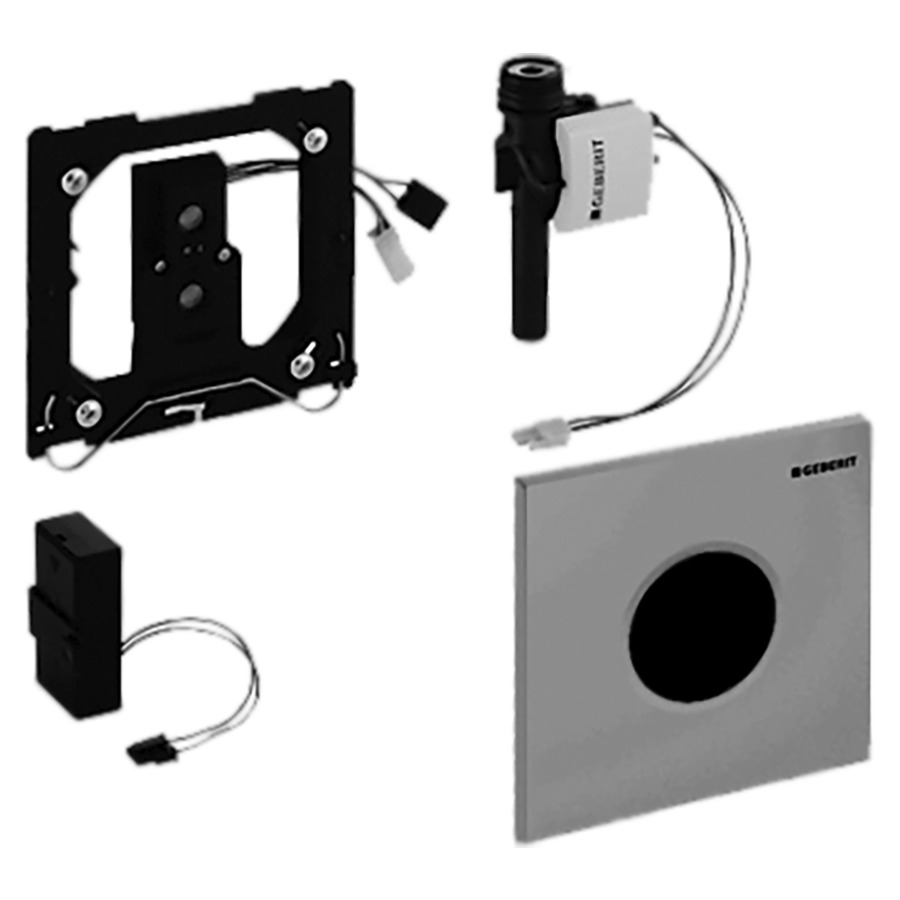 Commande d'urinoir  Typ 01
Zinc moulé sous pression
alimentation à pile 2 x 1,5 V
vanne magnétique
détecteur infrarouge
plaque de recouvrement ronde
sans corps à encastrer 814 119/144