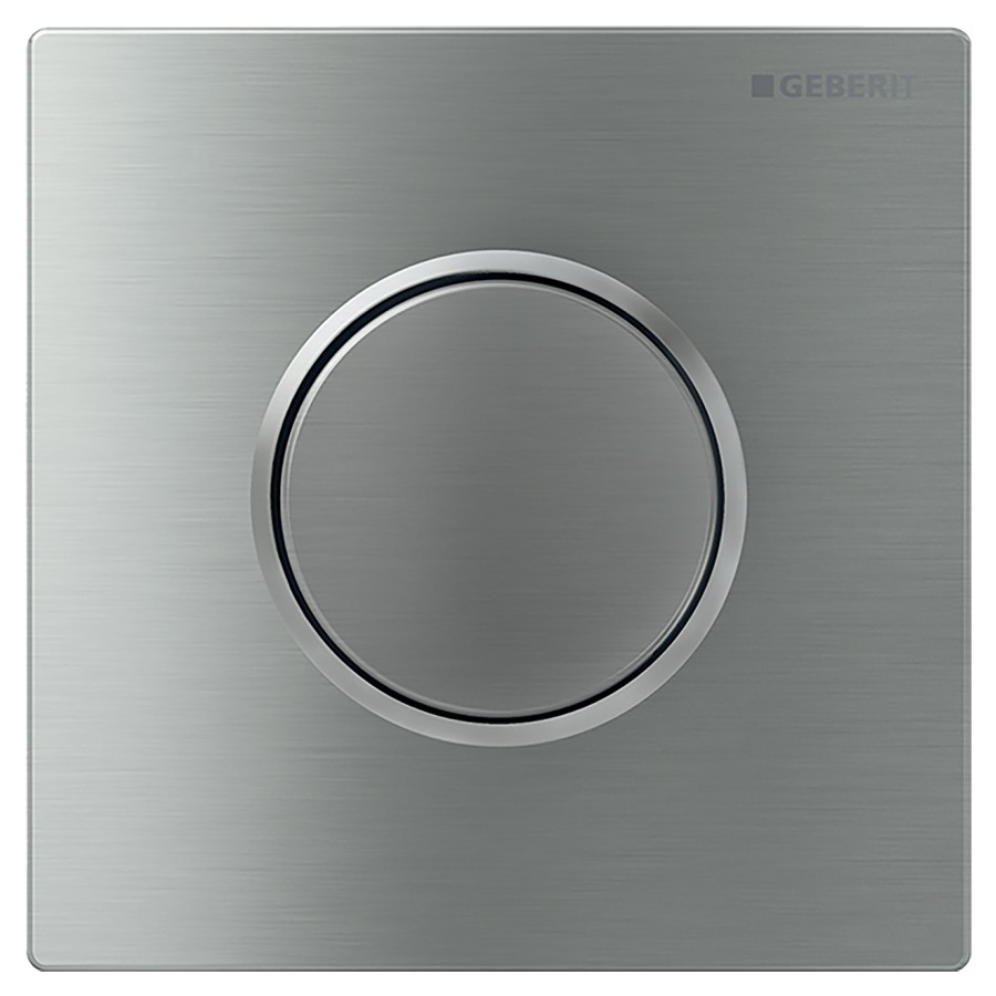 Commande d'urinoir  Typ 10 ronde
pour déclenchement manuel
soupape pneumatique
plaque de déclenchement
sans set de prémontage 814 119/144