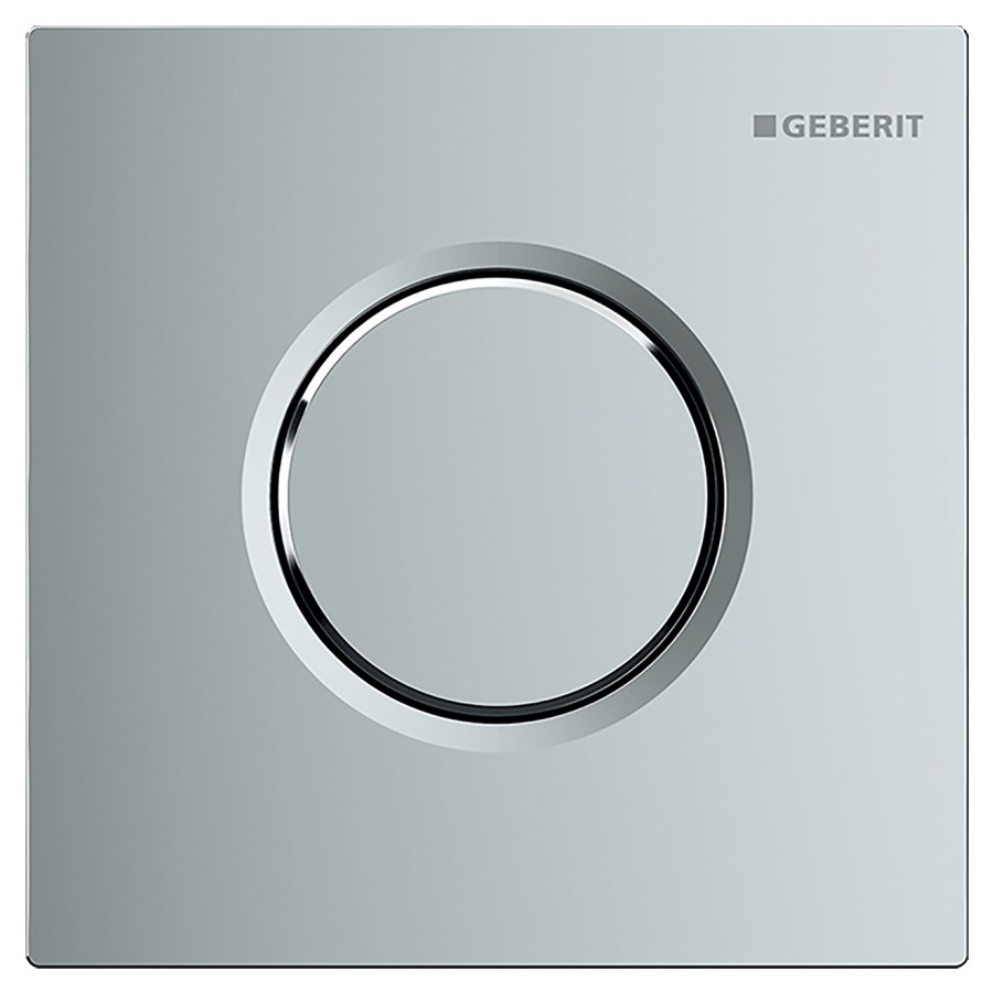 Commande d'urinoir  Typ 01 ronde
pour déclenchement manuel
soupape pneumatique
plaque de déclenchement
sans set de prémontage 814 119/144