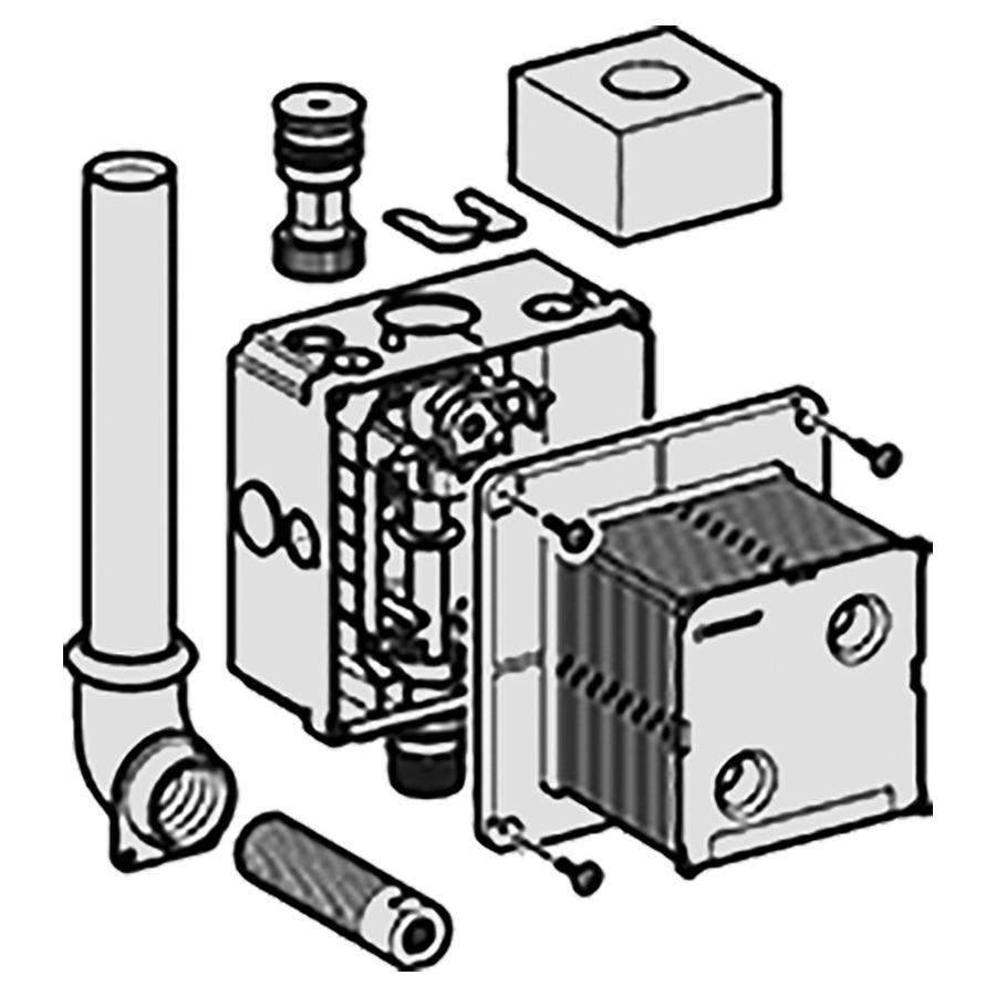 Set de prémontage GEBERIT
universel, boîtier
synthétique pour montage caché
robinet d'arrêt 1/2", tuyau de
chasse, adaptateur MeplaFix
pour commande d'urinoir
814 108/109/112/113/124/125/
130/131/136/138/140-143