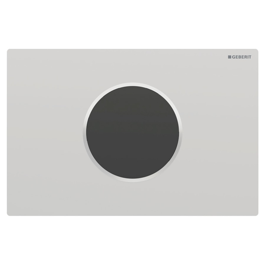 Commande de WC Sigma10 ronde
à déclenchement électronique
du rinçage, alimentation à pile
rinçage à 2 quantités
automatique/sans contact manuel