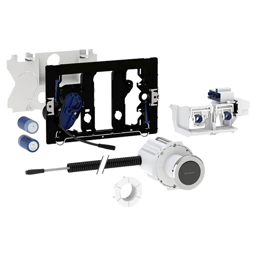 Commande de WC SIGMA ronde
à déclenchement électronique
du rinçage, alimentation à pile
rinçage à 2 quantités
bouton infrarouge type 10