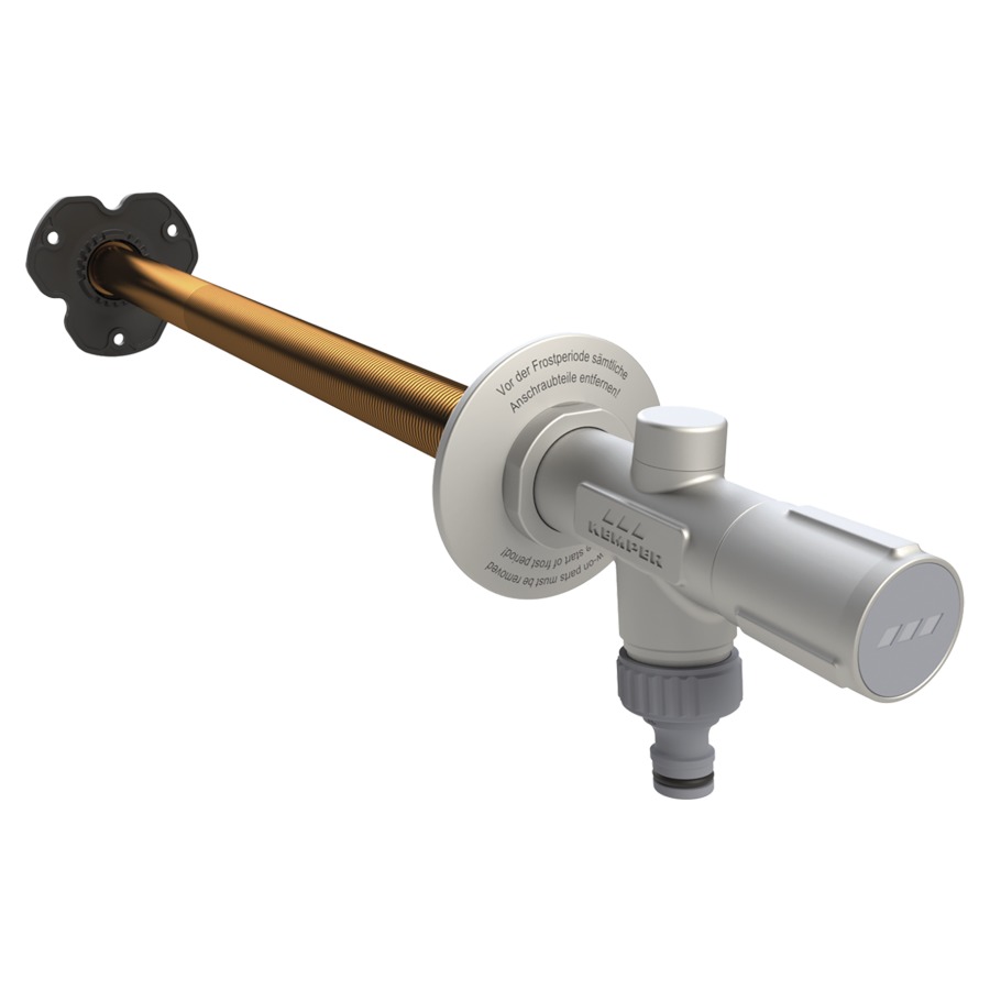 Gartenventil FROSTI
für frostsichere Installation
Eckausführung, 150-415 mm
Bedienungsgriff DN15