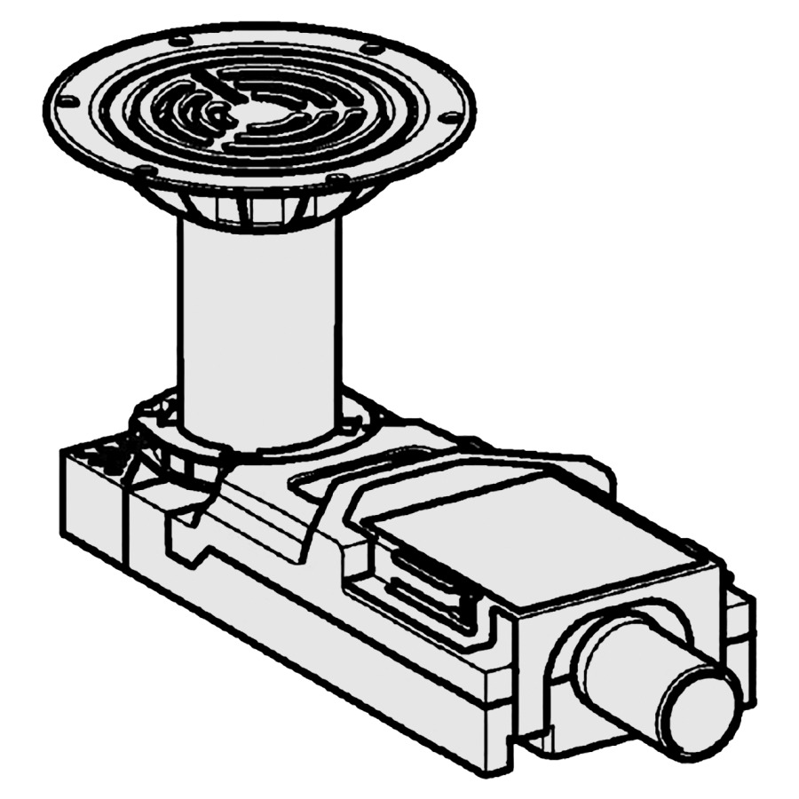 Grille-siphon douche GEBERIT
pour revêtements de sol en
vinyle, pour hauteur de chape
à l'entrée 114-215 mm, D 56 mm