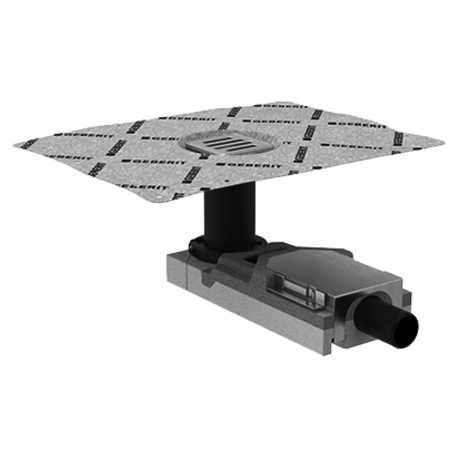 Set d'écoulement GEBERIT
pour douches au niveau du sol
coude d'écoulement D 40 mm
grille Standard en acier
inoxydable