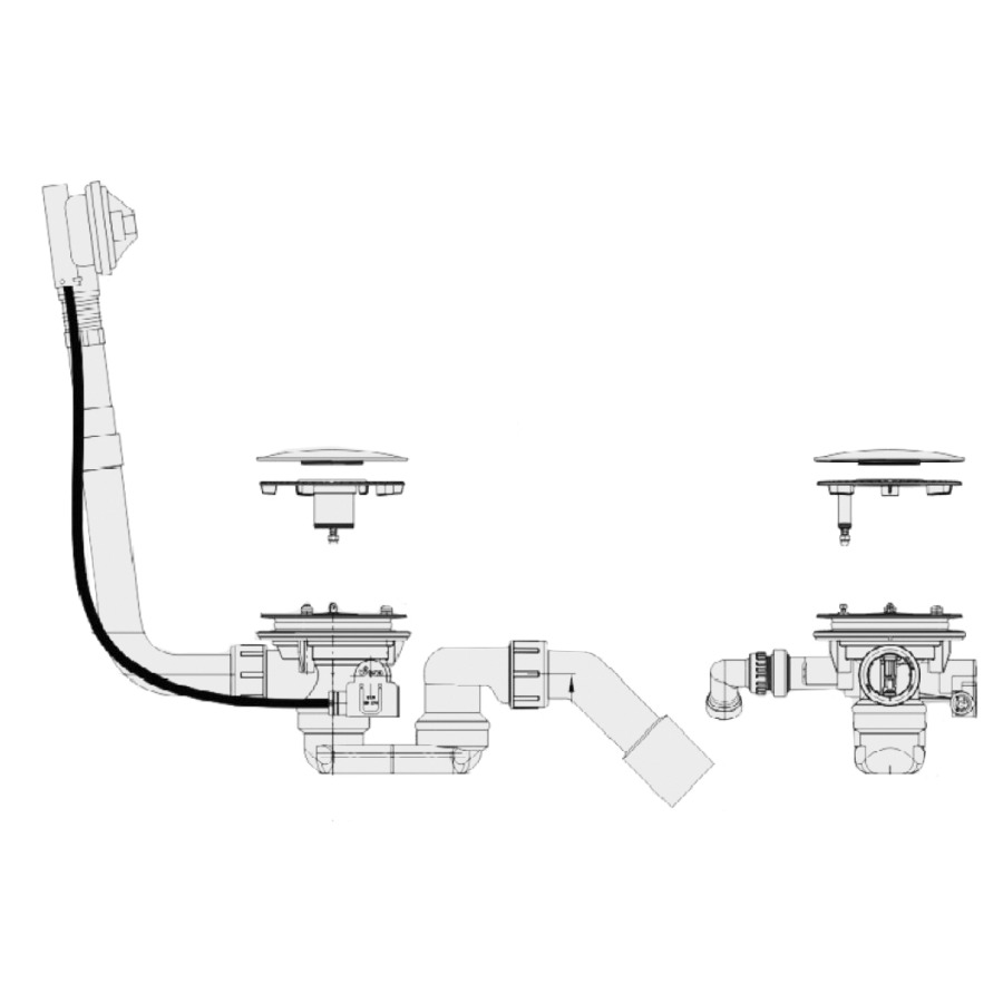 Wannengarnitur SPRING 50
Quelleneinlauf 24 l/min
zu Badewannen mit Ablauf 52 mm
mit Ab- und Ueberlauf-Set
Ablaufleistung 51 l/min