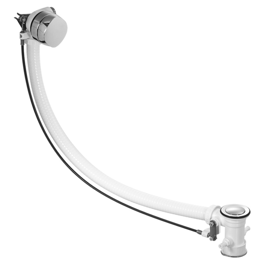 Vidage de baignoire DURAVIT
pour écoulement D 52 mm, plus-
value pour set d'écoulement et
trop-plein avec entrée d'eau
vidage excentrique quadroval
version longue, pour Whirlpool