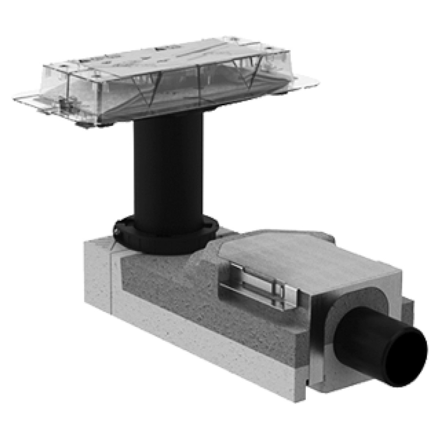 Set de prémontage GEBERIT
pour rigole de douche CleanLine
pour hauteur de chape à l'éntrée
90-220 mm, D 56 mm