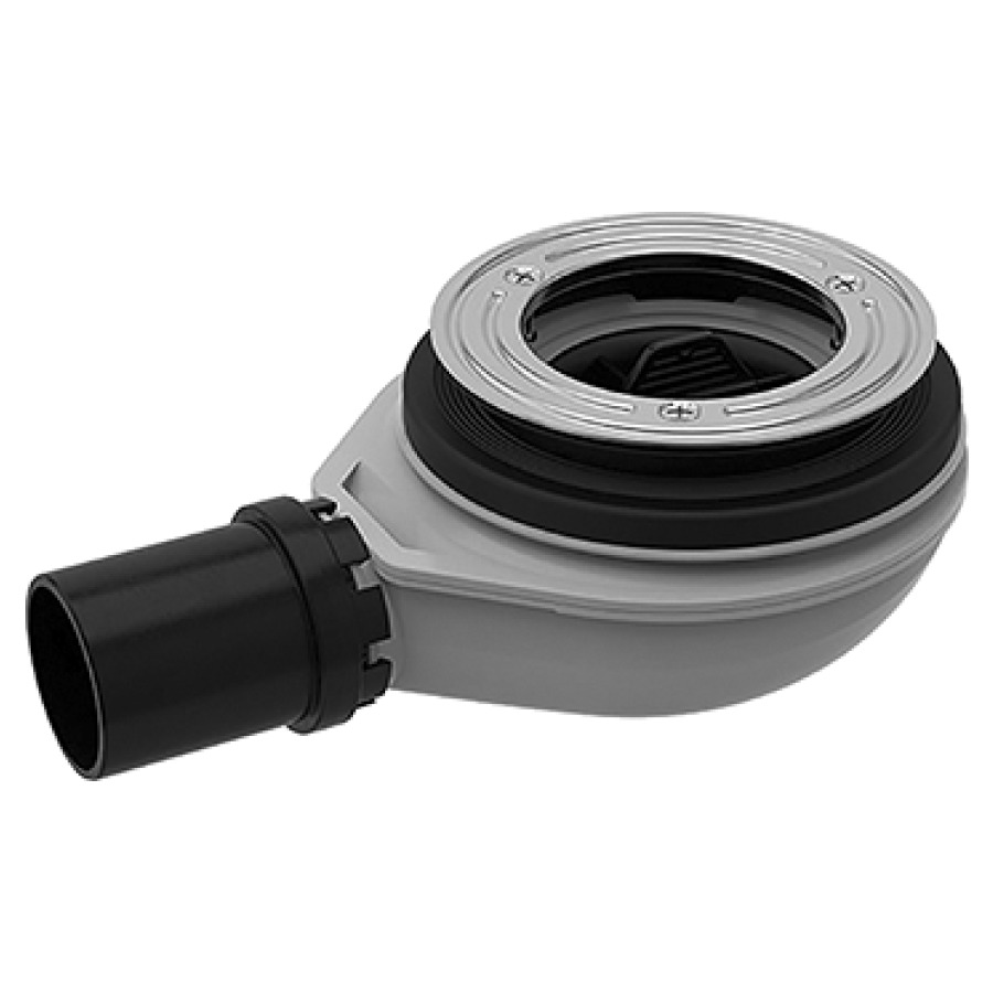 Garniture de douche GEBERIT 90
D 40 mm, garde d'eau 30 mm
capacité d'écoulement 30 l/min
sans rosace 851 506