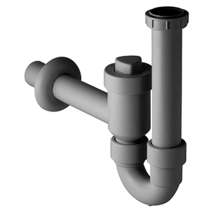 Siphon en tube coudé GEBERIT
1 1/2"/1 1/4" x 50 mm
coude de sortie avec robinet
d'arrêt