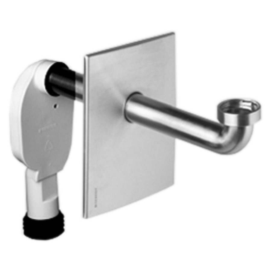 Set de montage final GEBERIT
siphon à encastrer pour lavabo
construction massive
coude de raccordement D 32 mm
et plaque de fermeture
en acier inoxydable
sans set de prémontage 855 122