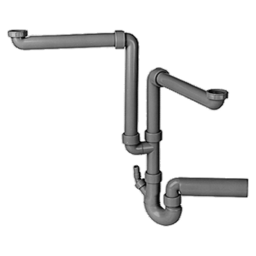 Garn. de raccordement GEBERIT
2" x 56 mm, double
douille pour tuyau 1"