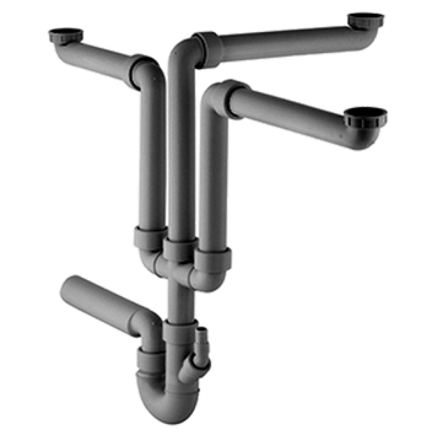 Garn. de raccordement GEBERIT
1 1/2" x 56 mm, triple
douille pour tuyau 1"