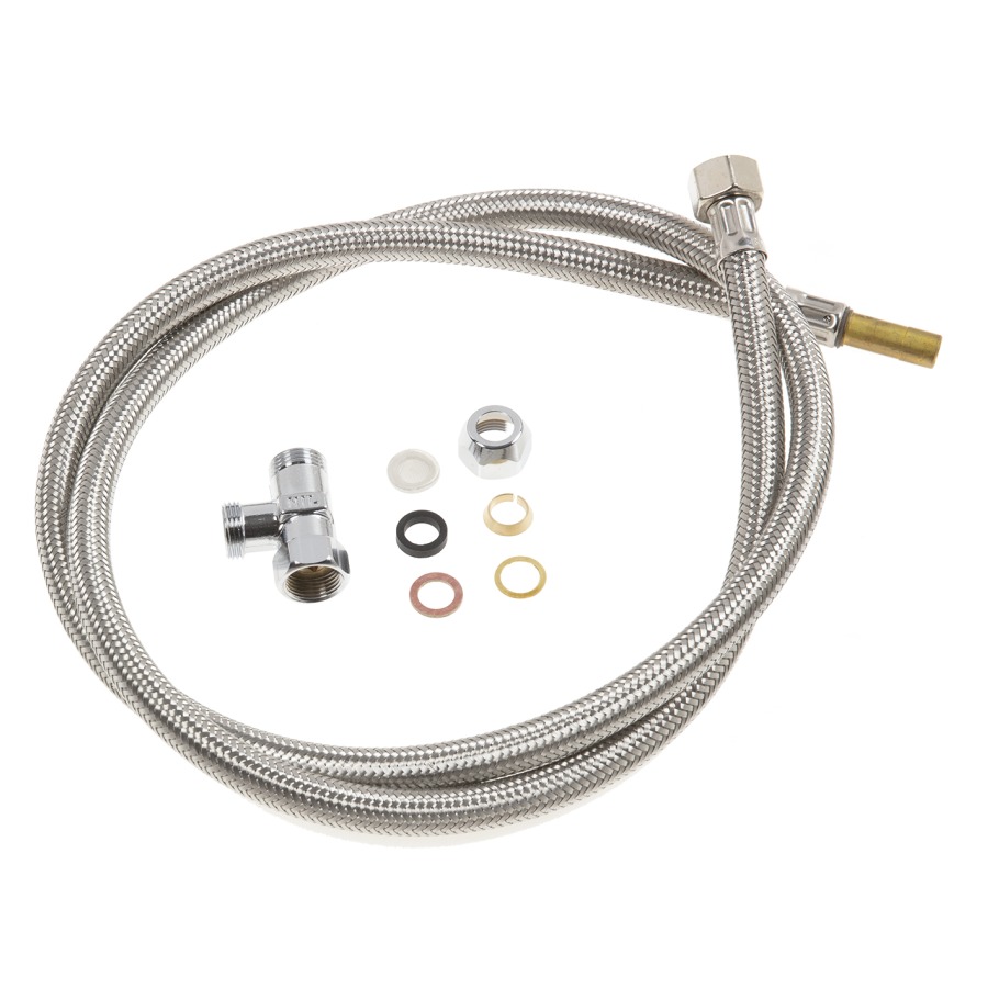 Set de raccord VICONNECT
raccord en T, tube 130 cm avec
ecrou de serrage 1/2" x 3/8"
pour le raccordement de l'eau
cachée